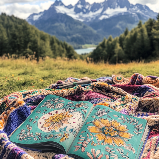coloring outdoors for mental health